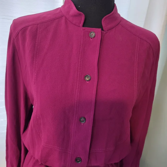 Gucci Long Sleeve Dress in Vibrant Magenta - Picture 4 of 8